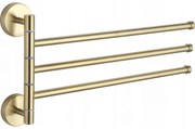 Mexen cuier rotativ triplu pentru prosoape, auriu - 7039243-50