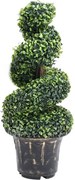 vidaXL Plantă artificială de cimișir cu ghiveci, verde, 89 cm, spirală