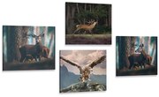 Set tablouri frumusețea animalelor de pădure