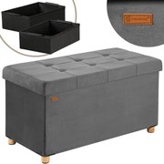 Deuba Bancă de depozitare 76x38x42 cm - antracit