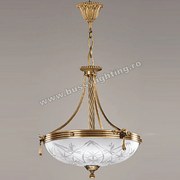 Suspensie Elegante cu Diam 33 cm, Desing Clasic, Finisaj Bronz Antic - Bussy Lighting 3038-52-01