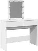 vidaXL Masă de toaletă cu LED, alb, 100x40x130 cm