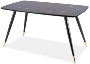Masă de sufragerie Celestina (negru + negru) (pentru 4 până la 6 persoane). 1050076