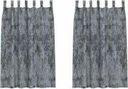 vidaXL Cortine din catifea 2 pcs Gri argintie 175 x 140 cm Catifea
