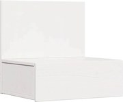 vidaXL Noptieră cu sertar Alb 42 x 32,5 x 40 cm Lemn masiv de pin