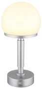 Lampă LED tactilă reîncărcabilă de masă Globo 21034SI HAKU LED/2,5W/5V 2800K argintiu