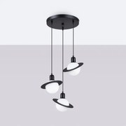 Lustră pe cablu Sollux SL.1359 HYPERION 3xG9/8W/230V negru