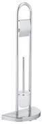 WENKO 16608100 - Perie WC COSENZA 33 x 84 cm, finisaj crom lucios/satinat