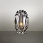 Veioza, lampa de masa design modern decorativ Ovila fumuriu