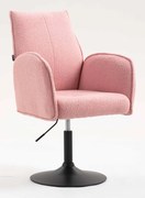 HR280N Scaun Roz Pudra Boucle cu Bază Neagră