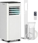 HOMCOM Aparat de aer condiționat portabil 9000 BTU 4 în 1 răcire dezumidificator ventilator temporizator pentru 28 m² alb | Aosom Romania