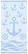 Prosop de plajă albastru deschis din bumbac din frotir 70x140 cm Anchor – B.E.S.