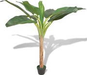 vidaXL Bananier artificial cu ghiveci, 150 cm, verde