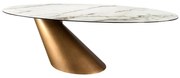 Masa ovala design LUX Marble 110x240cm