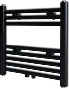 vidaXL Radiator port-prosop încălzire centrală baie, drept, negru, 480x480 mm