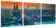 Tablou - Köln (cu ceas) (90x30 cm)
