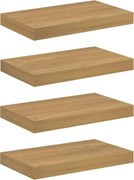 vidaXL Raft de perete 4 pcs Maro 40 x 23,5 x 4 cm Lemn compozit