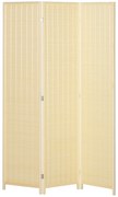 HOMCOM Paravan din lemn separator de camera pliabil cu 3 panouri 135 x 180 cm lemn natural | Aosom Romania