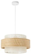 Lustră suspendată pe cablu BOHO 1xE27/60W/230V, diametru 40 cm, iută/crem