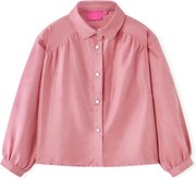 vidaXL Bluză pentru copii cu mâneci bufante, roze antichizat, 92