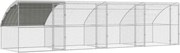 vidaXL Cușcă pentru pui 4 pcs Argintiu 800 x 200 x 200 cm Oțel și PE