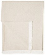 Pled din amestec de bumbac Euromant Summer Linen, 140 x 180 cm, bej