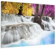 Tablou cu Erawan cascadă în pădure (70x50 cm), în 40 de alte dimensiuni noi