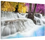 Tablou cu Erawan cascadă în pădure (70x50 cm)