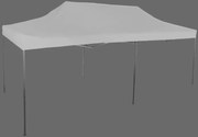 Pavilion de grădină 3x6m – din oțel, Fără pereţi laterali, Gri / antracit