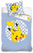 Pokémon Checkered set de lenjerie de pat 140×200cm, 70×90 cm