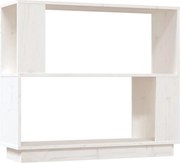 vidaXL Bibliotecă/Separator cameră, alb, 80x25x70 cm lemn masiv pin