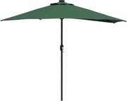 vidaXL Parasol de Grădină Verde 294 x 150 x 224 cm Poliester și oțel