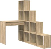 vidaXL Birou de colț cu raft Stejar Sonoma 101,5 x 149,5 x 149,5 cm