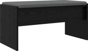 vidaXL Bancă pentru hol cu pernă Stejar Negru 83 x 38 x 40 cm