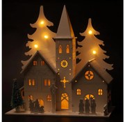 Brilagi - Decorațiune LED de Crăciun, bisericuță, LED/2xAA