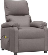 vidaXL Scaun de masaj, taupe, țesătură