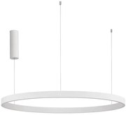 Lustra LED design circular cu iluminat sus si jos ELOWEN alb, diametru 98cm