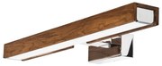 Aplică LED pentru oglindă de baie Brilagi WOODY MIRROR LED/8W/230V IP44 stejar/crom