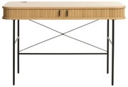 Birou cu aspect de lemn de stejar 60x120 cm Nola – Unique Furniture