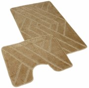 Set de covorașe de baie Kvalitex Parchet bej, 60 x 100 cm, 60 x 50 cm