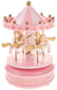 Carusel cu căluți, 18 cm, roz