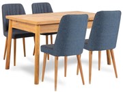 Set masă scaune Costareka (pentru  persoane) (Pin atlantic + albastru marin). 1106422