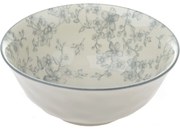 Bol de servire din ceramică Flori delicate 20 cm, gri