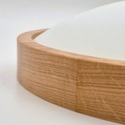 Brilagi-LED plafonieră dimabilă RGBW CARVALHO SLIM, 2x E27/9W/230V, Wi-Fi, stejar, Ø37 cm