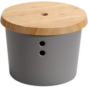 Recipient pentru alimente cu capac din bambus, Ø 21 cm, KESPER