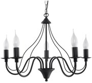 Lustră pe lanț MINERWA 5 5xE14/40W/230V negru
