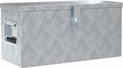 vidaXL Cutie din aluminiu, 61,5 x 26,5 x 30 cm, argintiu
