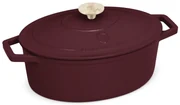 Oală din fontă emailată ovală cu capac 30 cm, 4.65L – Berlinger Haus Leonardo Collection BH 6543, potrivită pentru gătit lent și rumenire