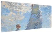Tablou - Claude Monet, Woman with a Parasol - Madame Monet and Her Son, reproducere (120x50 cm)