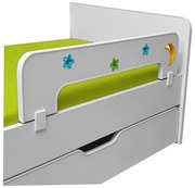 Paravan protectie pat copii SKY-B-U cu decupaje si ornamente colorate - 70 x 18 cm